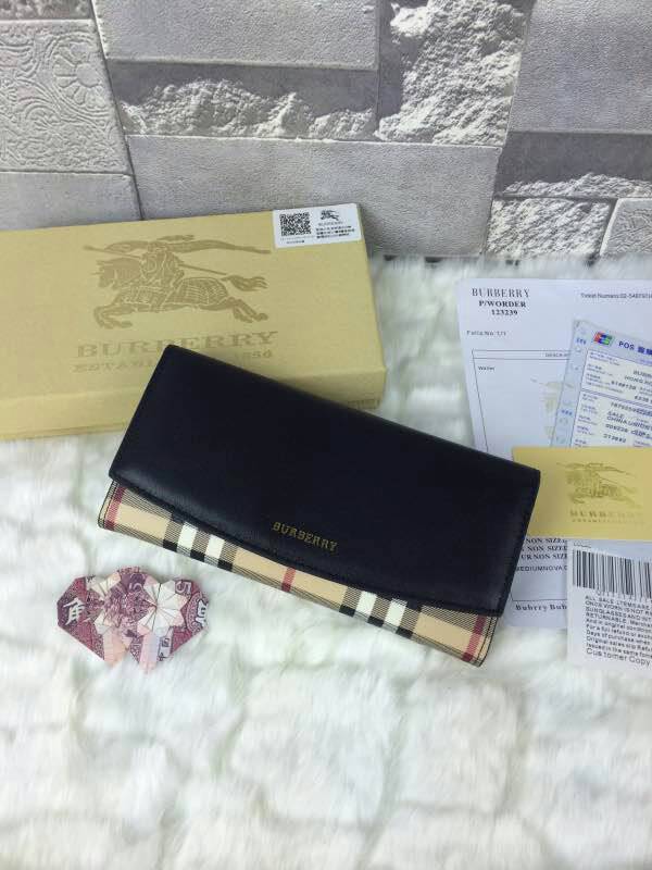 バーバリーコピー 財布 2024春夏新作 BURBERRY レディース チェック柄 二つ折り長財布 buwallet150531-6