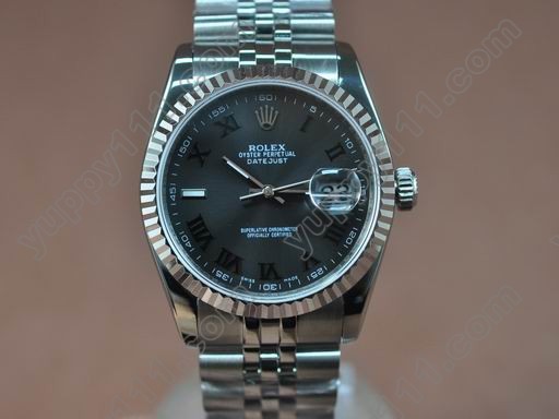 ロレックス Rolex SS Black Dial Roman Markers Swiss Eta2836-2自動巻