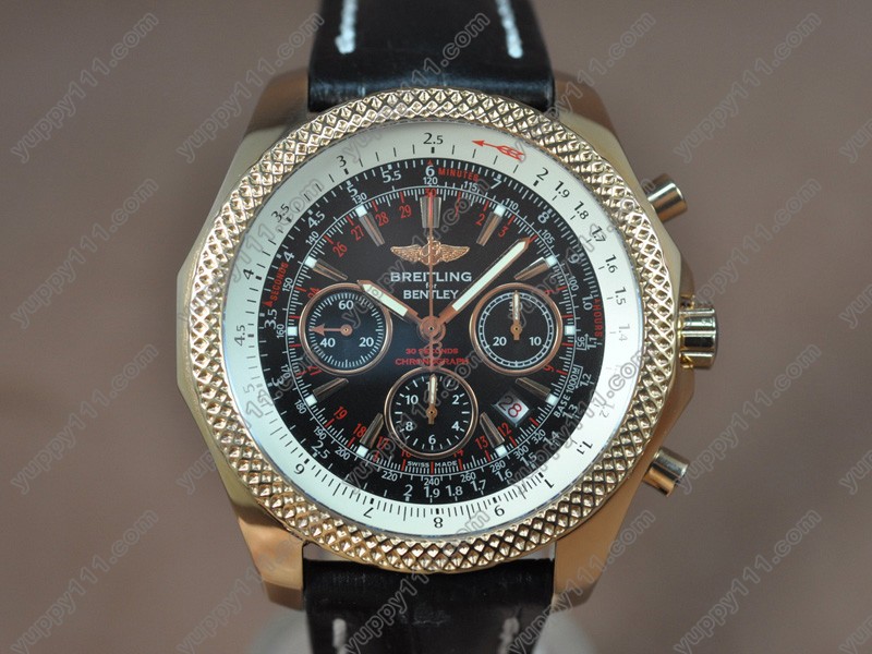 ブライトリングBreitling Bentley Chrono RG/LE Black Dial A-7750自動巻き