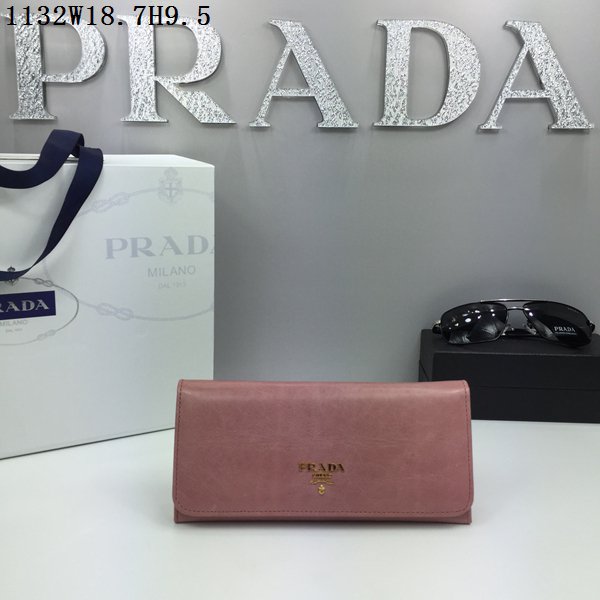 プラダコピー PRADA 2024春夏新作 上質で 魅力 レディース 二つ折り長財布 1M1132-62