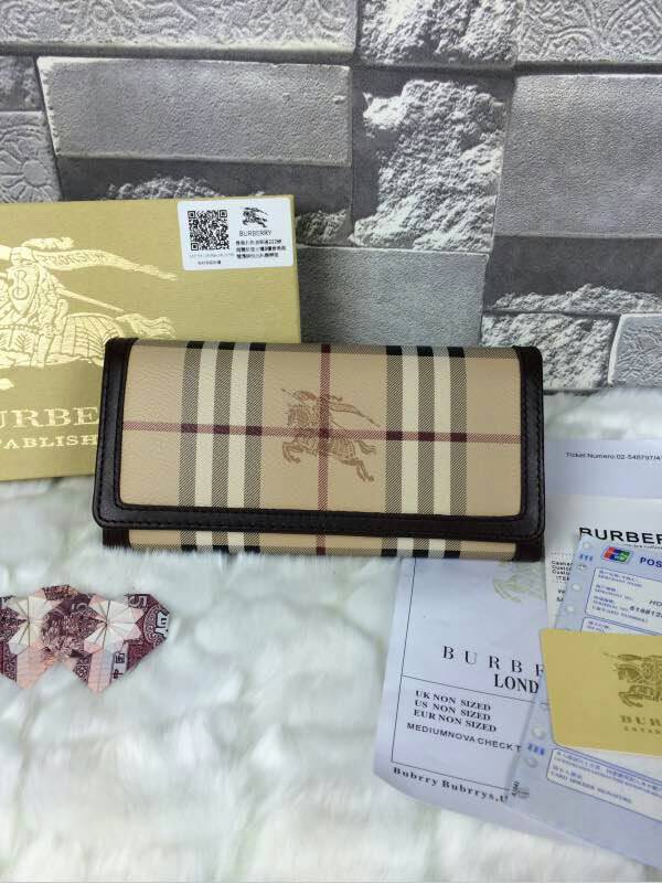 バーバリーコピー 財布 BURBERRY 2024春夏新作 レディース チェック柄 二つ折り長財布 buwallet150603D-3