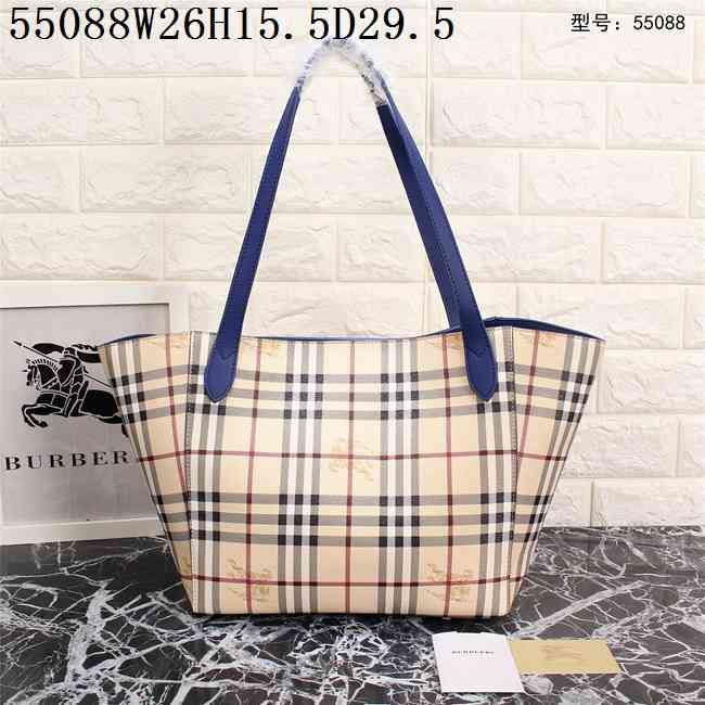 偽物バーバリー バッグ 2024新作BURBERRY レディース チェック ショッピングバッグ 55088-1