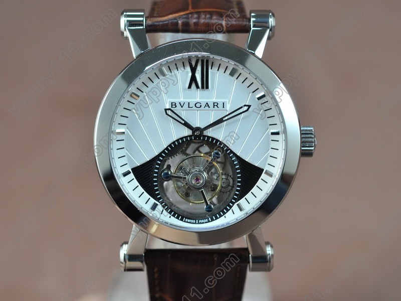 ブルガリBvlgari Sotirlo Bvlgari SS/LE White Flying Tourbillon Handwind Movementトゥールビヨン