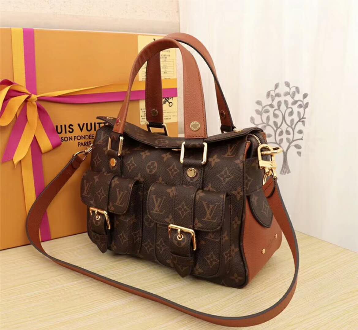 偽物  ルイヴィトン バッグ 2024新作 LOUIS VUITTON  マンハッタン  ショルダバッグ   2WAY ハンドバッグ M43481-1