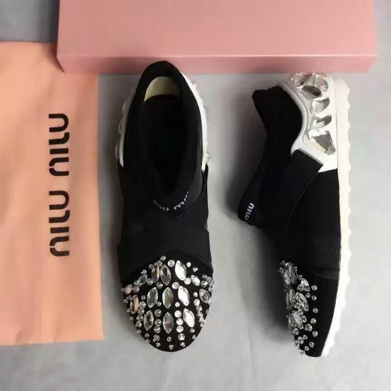 ミュウミュウコピー 靴 2024秋冬新作 MIUMIU レディース スリッポン スニーカー miushoes160912-3