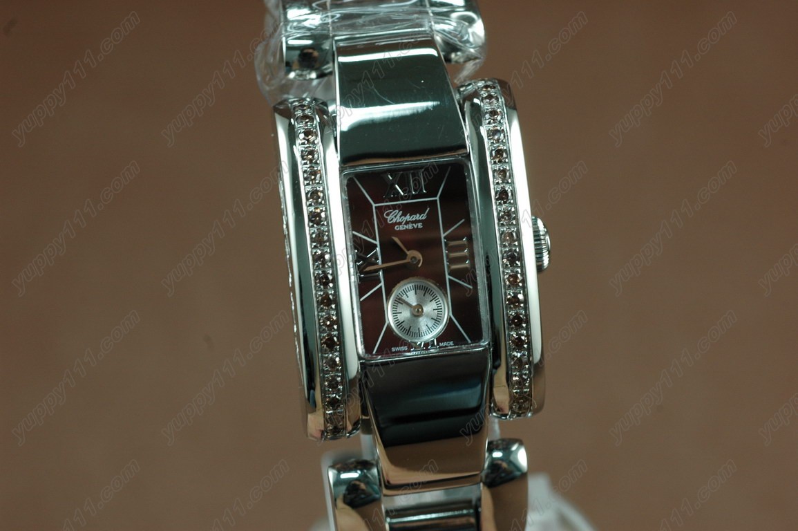 ショパールChopard Las Strada Ladies SS/Brn-Diam Brown Swiss Qtz脕時計 c/w Box