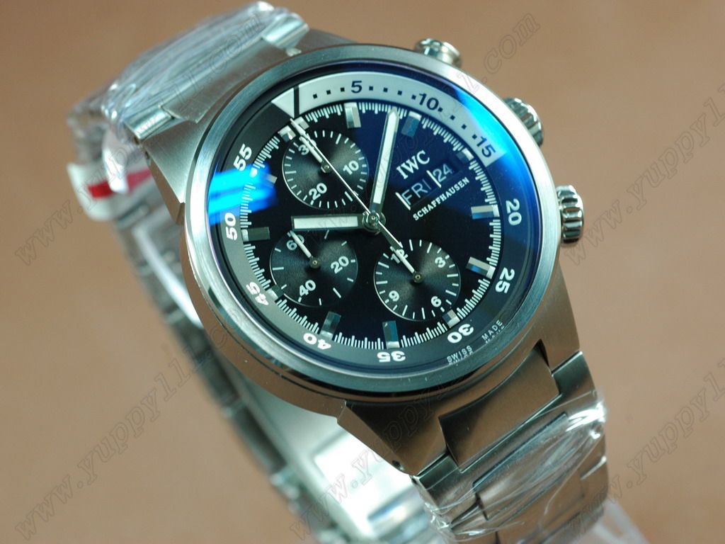 IWC Aquatimer Chrono 371928 SS/SS Black A-7750自動巻き