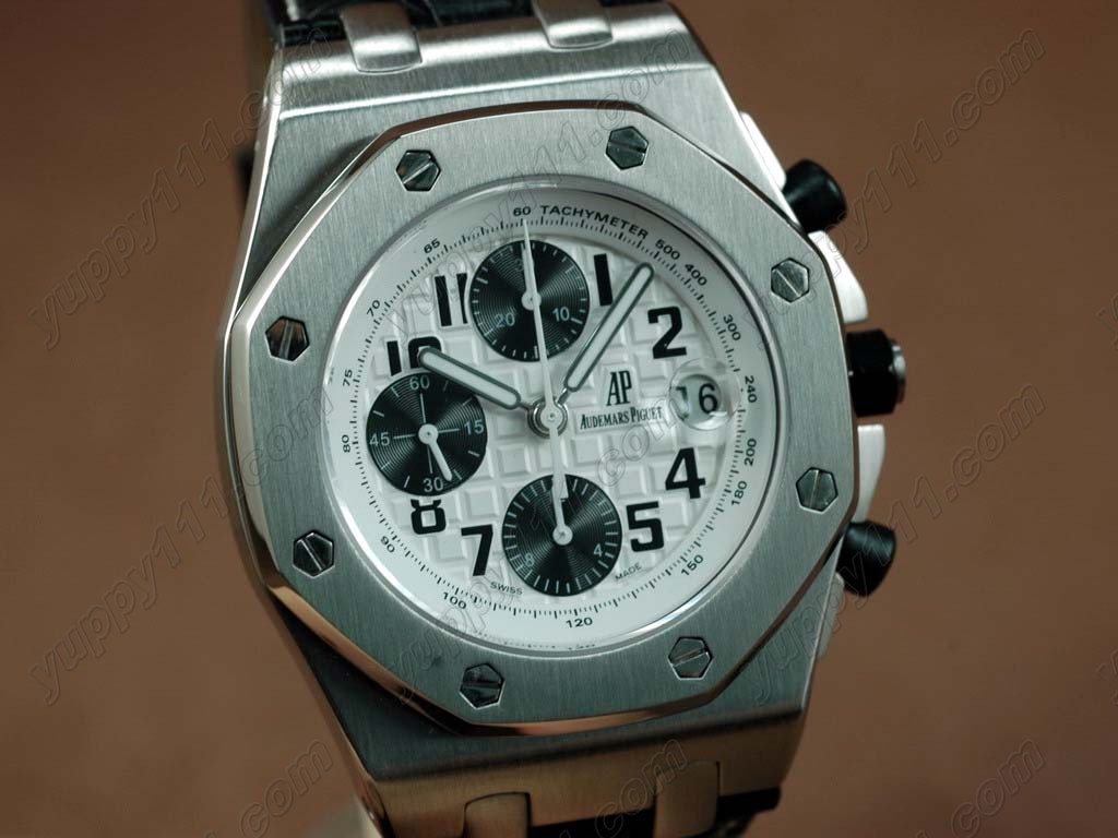 オーデマ・ピゲAudemars Piguet Royal Oak Chrono SS/LE White A-7750自動巻き