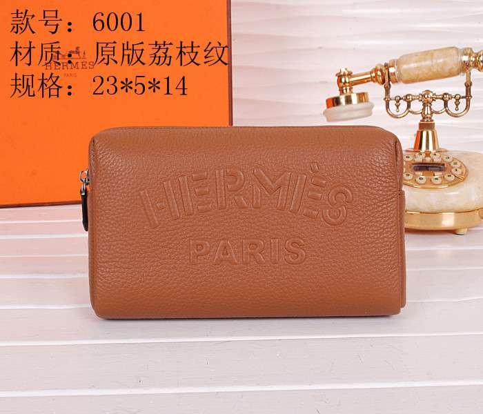 エルメスコピー バッグ 2014春夏新作 HERMES メンズ トリヨンクレマンス ファスナー 財布 クラッチバッグ カーキ色 h6001-2