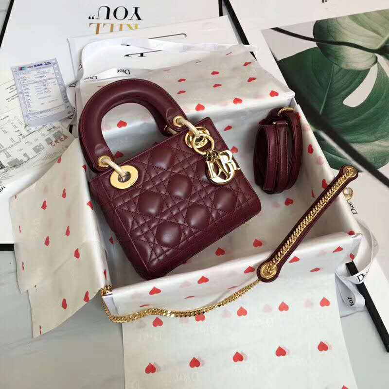 ディオールバッグコピー DIOR 2024新作 ラムスキン LADY DIOR ミニバッグ CAL44500-8