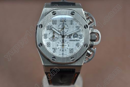 オーデマ・ピゲAudemars Piguet T3 Royal Oak Chrono SS/LE Wht A-7750 Sec@12自動巻き