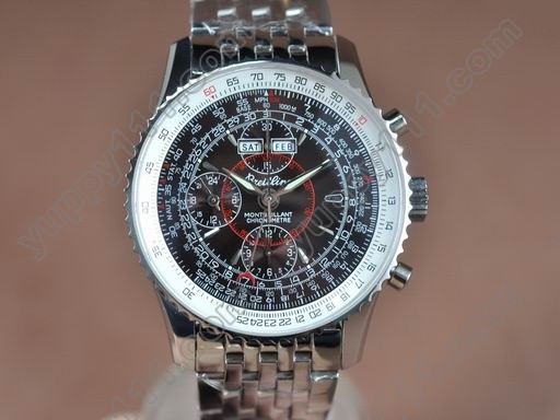 ブライトリングBreitling Montbrilliant Datora SS Black Asia 7750 Working Chronos自動巻き