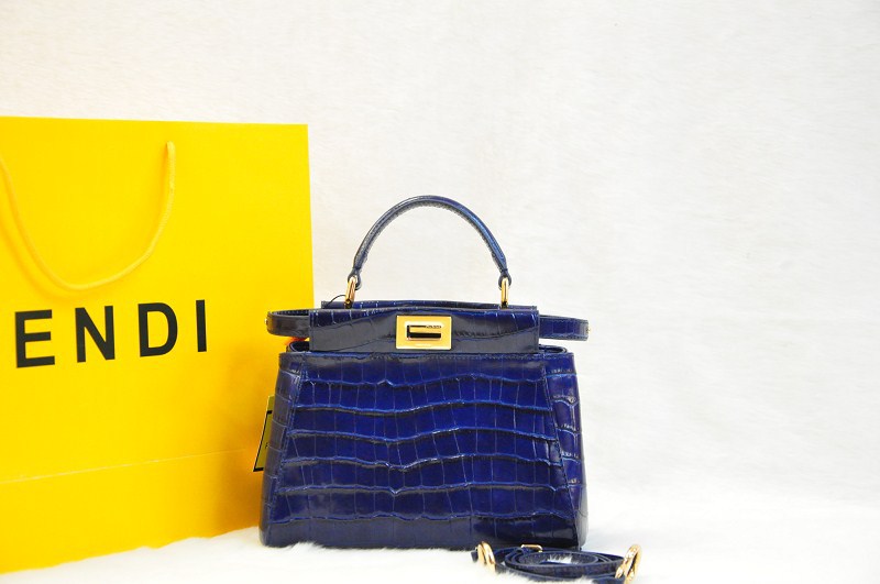 フェンディコピーバッグ FENDI 2014新作 サファイア レディース アリゲーターマット 2wayハンドバッグ/ショルダー付 2104-12