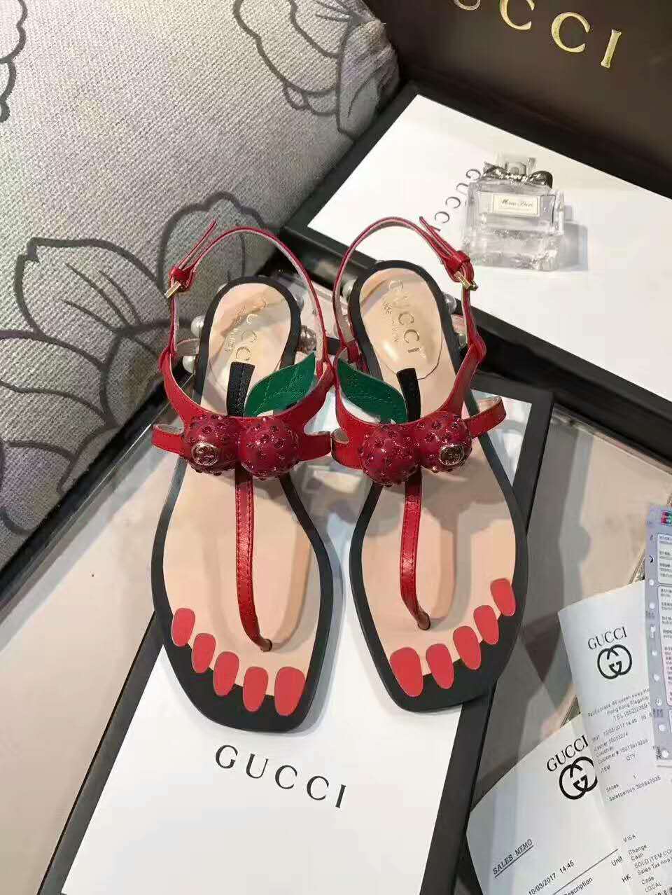 グッチコピー 靴 GUCCI 2024新作 レディース マルチカラー サンダル gishoes170320-6