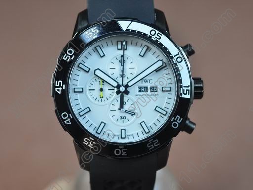 IWC Aquatimer Pvd/Black 0S 20 Working Chronographクオーツストップウォッチ