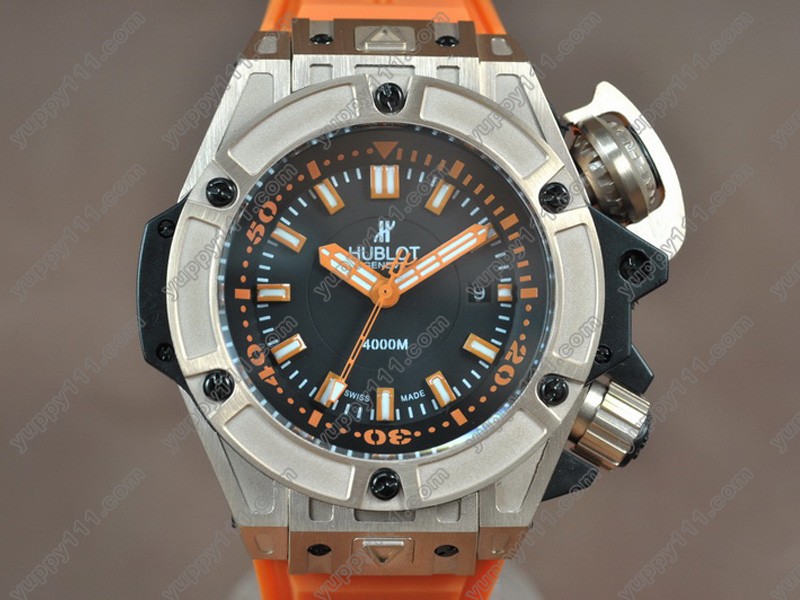 ウブロHublot King Power Oceangraphic 4000m RG/RU Black dial A2824-2自動巻き