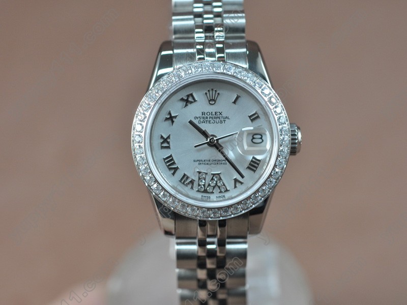 ロレックスRolex DateJust 25mm SS/Silver Swiss Eta 2671-2 Auto自動巻き