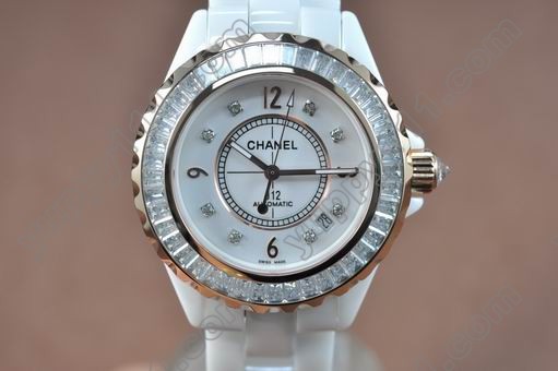 シャネルChanel J12 Joaillerie Ladies White/White/Clear Asian 2813自動巻き