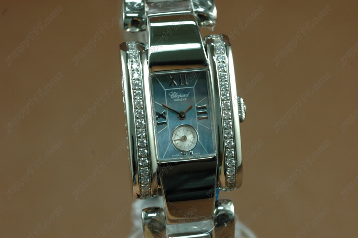 ショパールChopard Las Strada Ladies SS/Diam MOP Blue Swiss Qtz脕時計 c/w Boxse