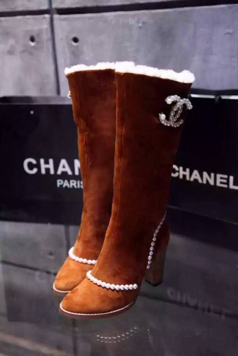 シャネルコピー 靴 CHANEL 2015秋冬新作 レディース 綿入れの靴 保温する ニーハイブーツ chshoes151202-5