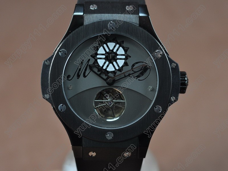 ウブロHublot Aero Band 44mm RU/PVD Asian Automatic自動巻き