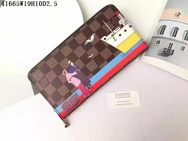 ルイヴィトンコピー 財布 LOUIS VUITTON  高品質 ダミエ ラウンドファスナー長財布 41665-2