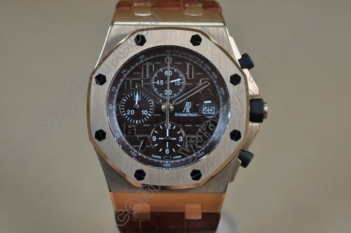 オーデマ・ピゲAudemars Piguet Royal Oak Chronograph RG/LE Brown A-7750 Sec@12自動巻き