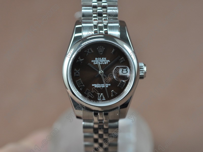 ロレックスRolex DateJust 25mm SS/Brown Swiss Eta 2671-2 Auto自動巻き