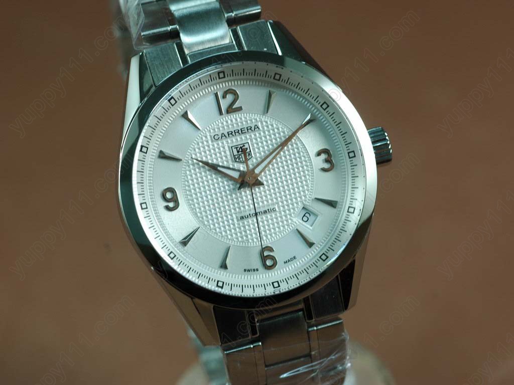 タグホイヤーTag Heuer Carrera Automatic Men SS White Swiss Eta 2824-2自動巻き