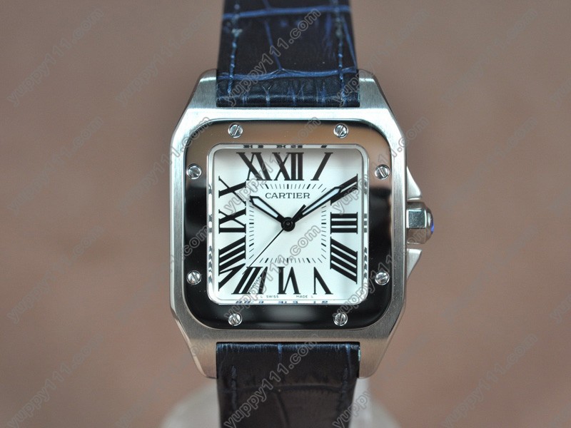 カルティエCartier Santos Ladies SS/LE White dial Swiss Ronda-763クォーツ