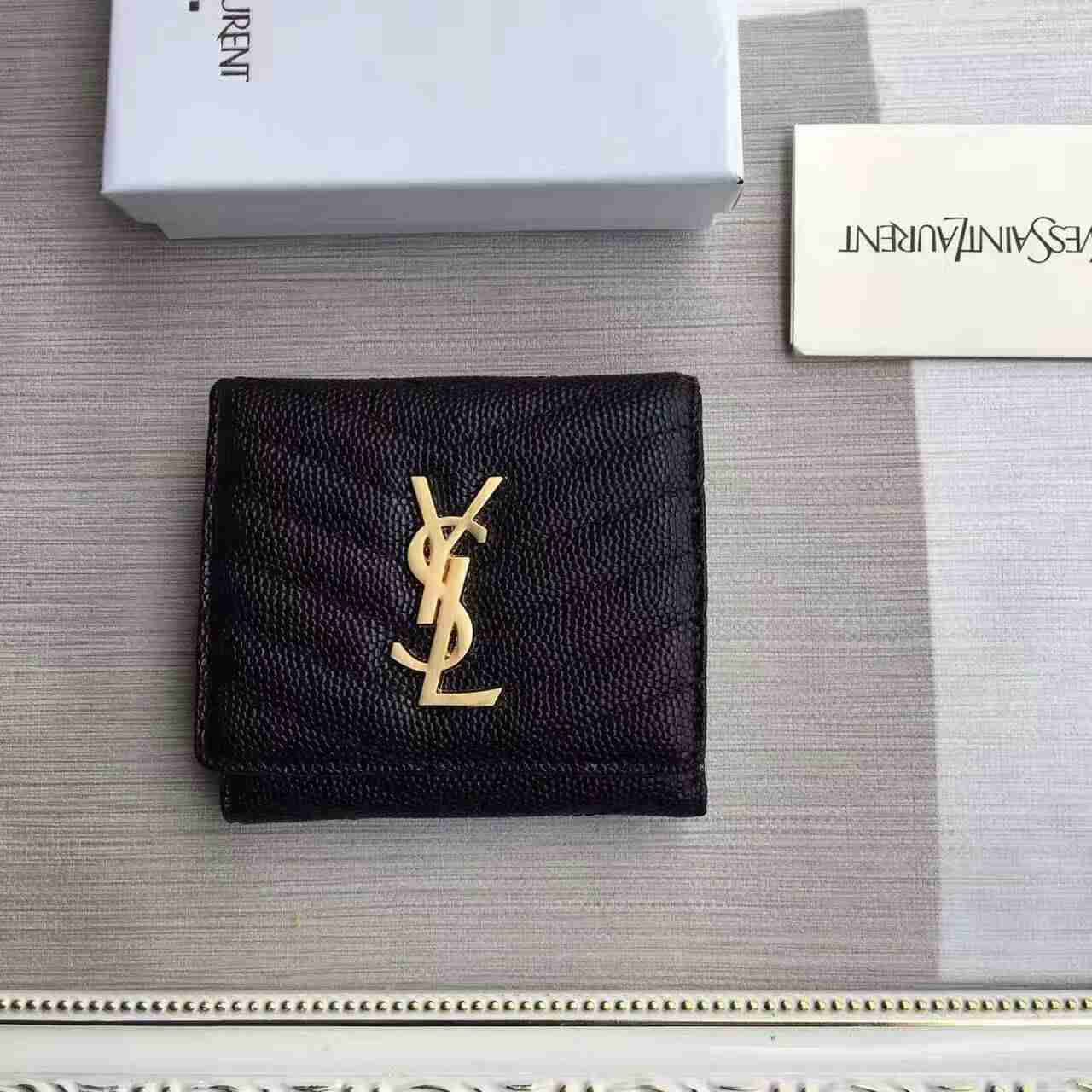 サンローランコピー 財布 Yves Saint Laurent 2024最新作 人気 小銭入れ レディース 三つ折財布 350501-4