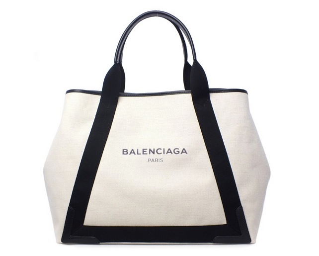 2014春夏新作 バレンシアガコピー キャンバスバッグ BALENCIAGA NAVY CABAS トートバッグ