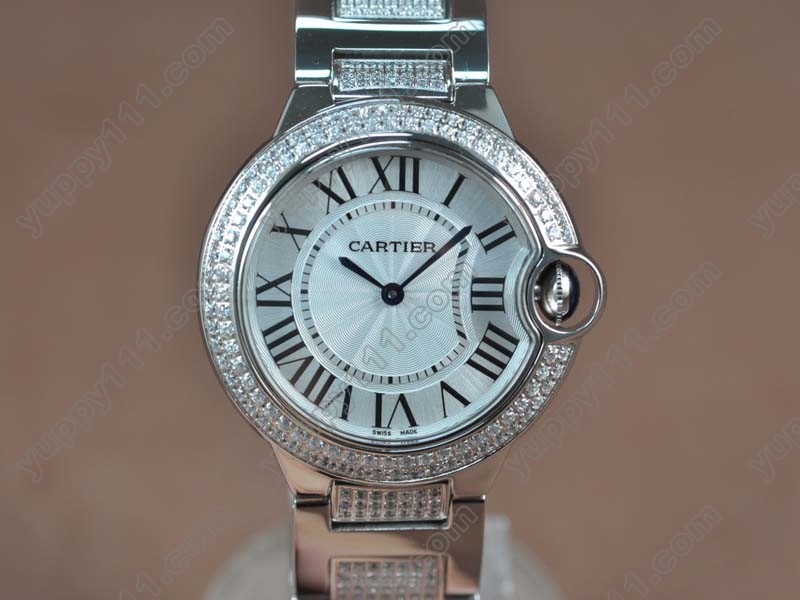 カルティエCartier Ballon Bleu de Cartier Mid SS White dial Quartzクォーツ