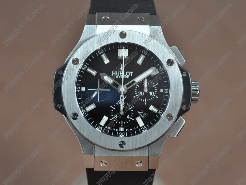 ウブロHublot Big Bang 44mm SS/RU Black Dial A-7750自動巻き