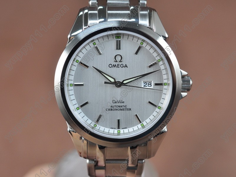 オメガOmega Deville SS/SS White Dial Swiss Eta 2834-2自動巻き