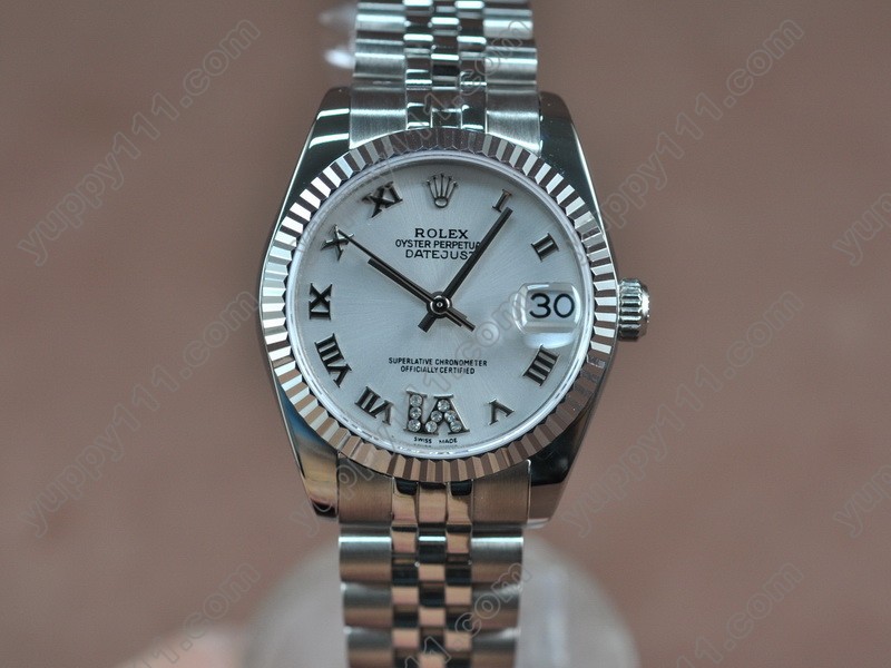 ロレックスRolex Date Just Mid SS/SS White Swiss Eta 2836-2自動巻き