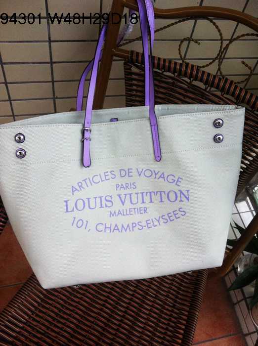 2014春夏新作 ルイヴィトンコピーバッグ LOUIS VUITTON 人気 キャンバス 大容量バッグ レディース ショルダーバッグ パープル 94301-3