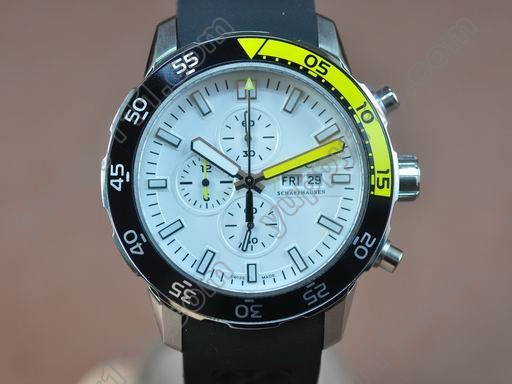 IWC Aquatimer SS/White 0S 20 Working Chronographクオーツストップウォッチ