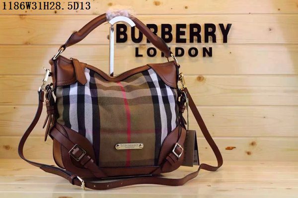 バーバリーコピー バッグ BURBERRY 2024春夏新作 レディース チェック柄 2WAY ショルダーバッグ 1186-1