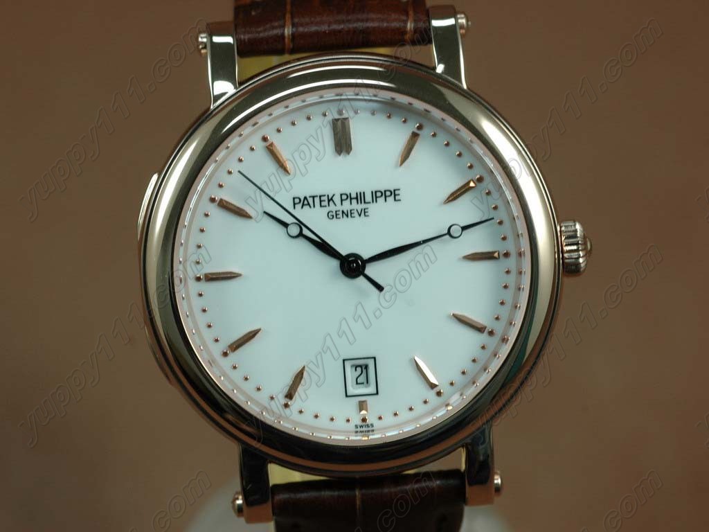 パテックフィリップPatek Philippe Calastrava 5053 RG White Dial Asia 2813自動巻き