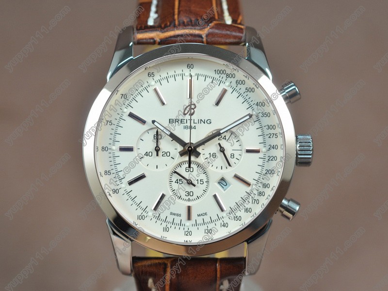 ブライトリングBreitling Transocean Chrono TT/LE White dial Jap-OS20クォーツストップウォッチ