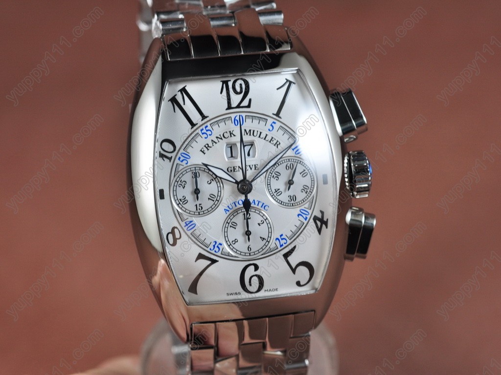 フランクミュラー Franck Muller Casablanca Big Date Chrono SS/SS Wht A-7750 腕時計