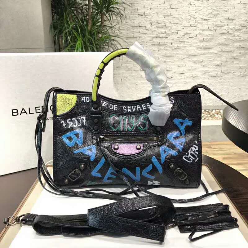 バレンシアガスーパーコピー バッグ 2024新作 BALENCIAGA グラフィティ クラシック シティ S bl180929p148