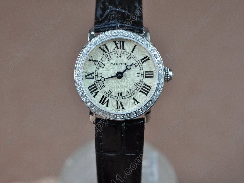 カルティエCartier Rotonde Ladies SS/Diam/LE Swiss Ronda Quartzクオーツ