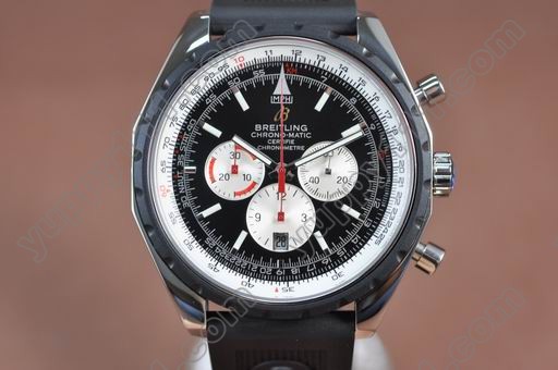 ブライトリングBreitling Chrono-Matic SS/RU Black Asia 7750自動巻き