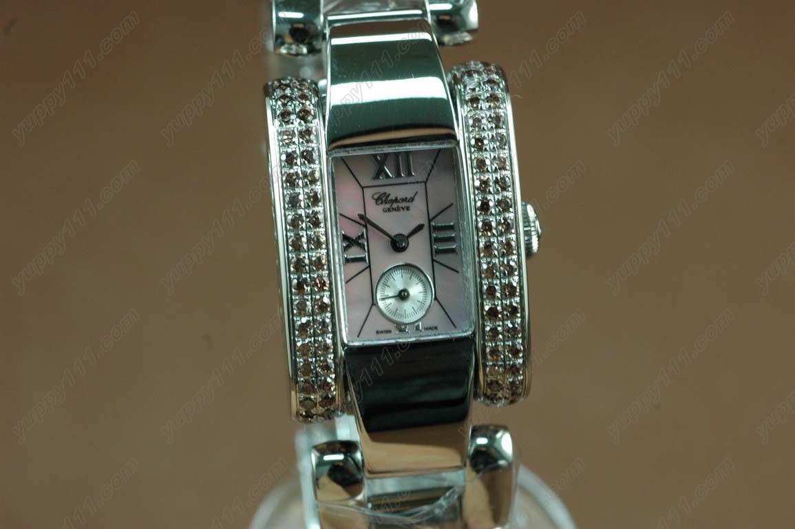 ショパール Chopard WatchesLas Las Strada Ladies SS/2Diam Light Pink 腕時計Swiss Qtz c/w Boxs