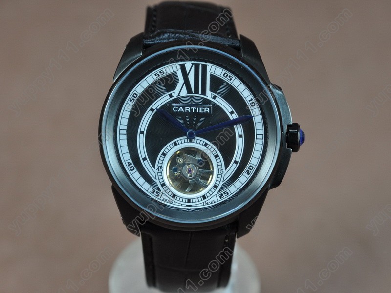 カルティエCartier Calibre de cartier PVD/LE Black Asia Automatic自動巻き