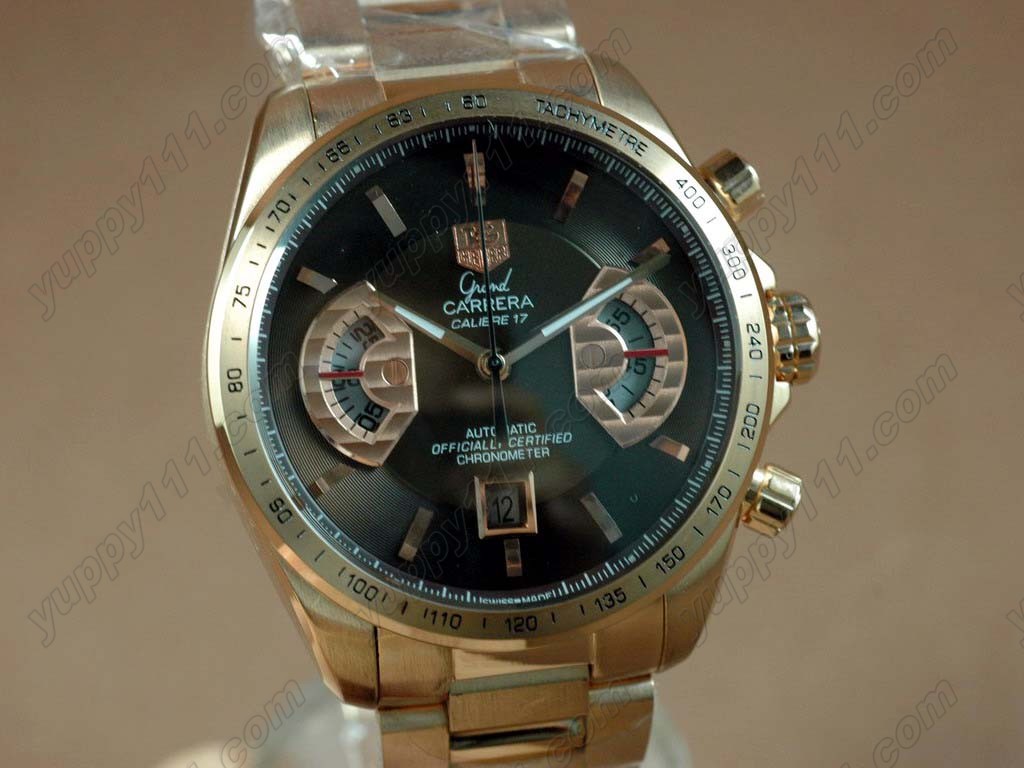 タグホイヤーTag Heuer Grand Carrera RG/SS Brown A 7750自動巻き