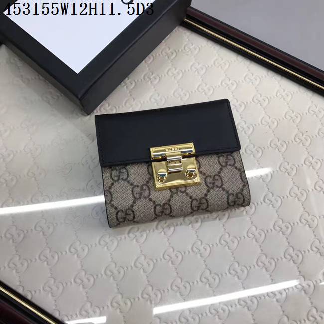 グッチコピー 財布 2024新作 GUCCI パッドロック式 折り畳み財布 453155-4