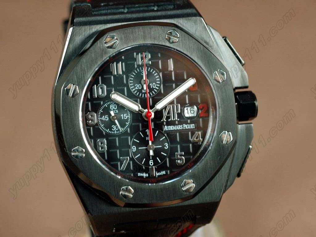 オーデマ・ピゲAudemars Piguet Shaq P Neal Limited ED PVD/LE Black Sub A-7750自動巻き